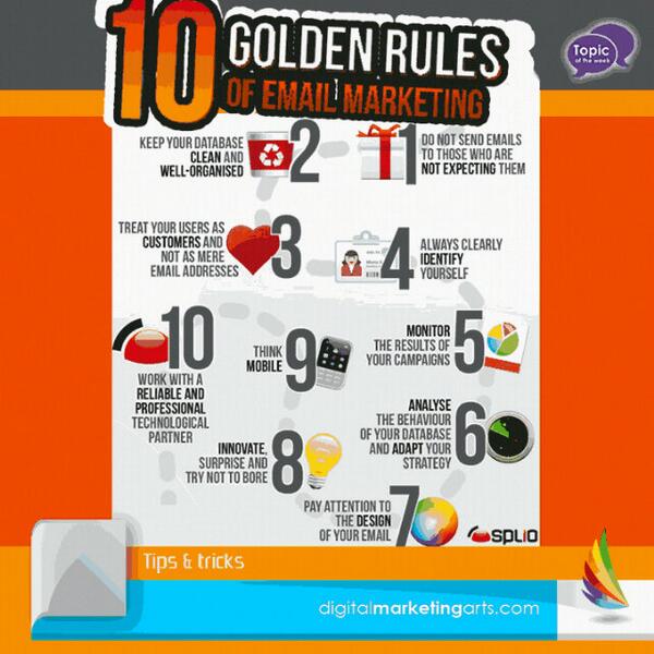 Marketing regulations. Email marketing Rules. The Golden Rule. 10 Golden Rules. 10 Rules for marketing.