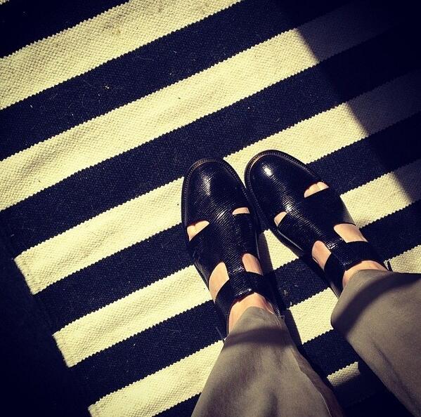 PURIFIEDSHOES's tweet photo. @Darkroom_Lulu in our Patti sandal...now available at @NETAPORTER #purifiedfootwear http://t.co/WXx4TRCzXh