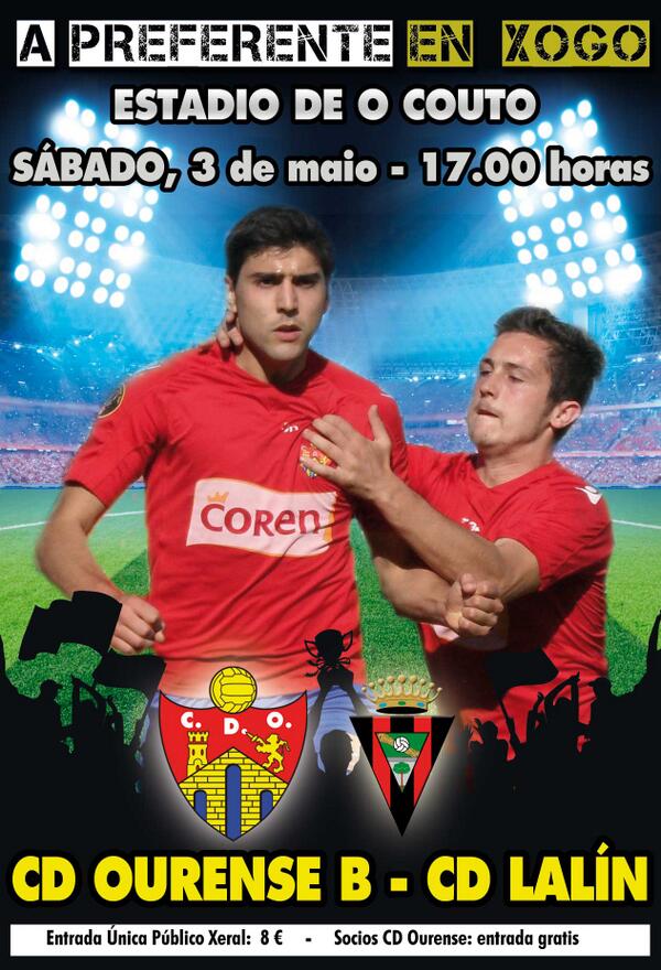CDOurenseSADB's tweet photo. Hoy, a las 17.00 horas en O Couto, nos jugamos mucho. No faltes, los chavales necesitan el aliento de su gente. http://t.co/HCLOr5FoFi