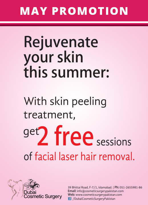 dcspakistan's tweet photo. Rejuvenate your skin all May with #SkinPeelingTreatment and 2 free sessions of #FacialLaserHairRemoval http://t.co/X4A5dUmIH8