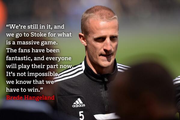 FulhamFC's tweet photo. Our Captain recognises the importance of today's game &amp; insists that the Club's survival is still within their hands. http://t.co/lYgMswpegh