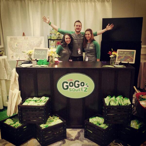 GoGosqueeZ's tweet photo. Final day of #mom2summit! Come visit @gogosqueez and load up on your favorite gluten-free snack :) #gogoplayfully http://t.co/GXhRqV4ELY