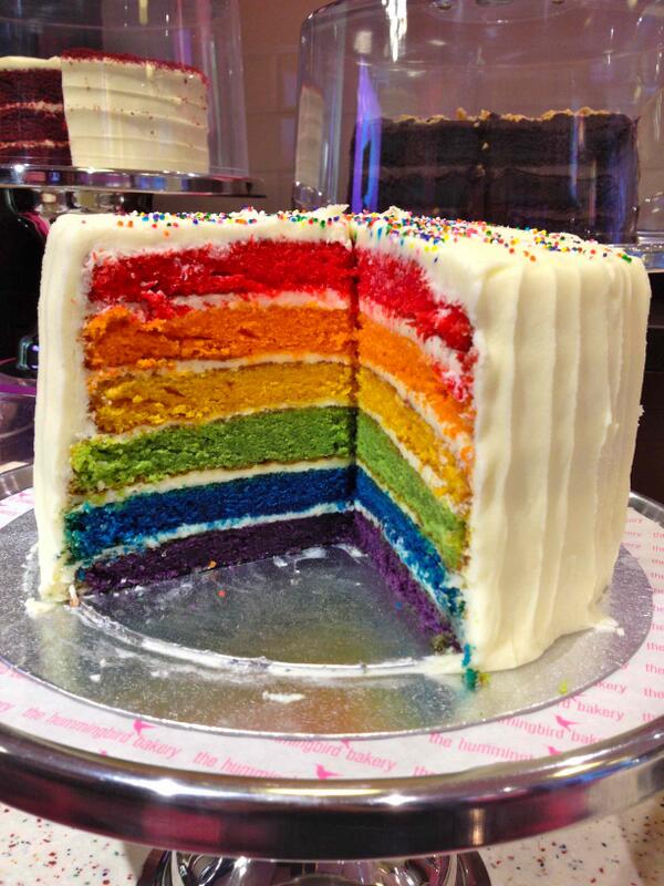hummingbbakery's tweet photo. With a colourful slice of Rainbow Cake, the sky's the limit! http://t.co/nr7HOCcEoW