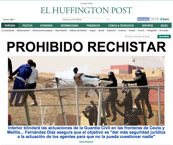 ElHuffPost's tweet photo. Prohibido rechistar http://t.co/Zh6jX3k0CK Nuestra portada ahora http://t.co/oxwC7hFlXM