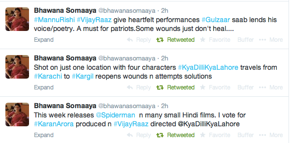 KyaDilliKyaLahore (@kdklthemovie) on Twitter photo " I vote for #KaranArora produced n #VijayRaaz directed #KyaDilliKyaLahore" - <a href="/bhawanasomaaya/">Bhawana Somaaya</a> " I vote for #KaranArora produced n #VijayRaaz directed #KyaDilliKyaLahore" - <a href="/bhawanasomaaya/">Bhawana Somaaya</a>