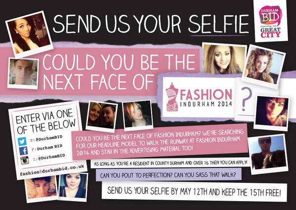 We've launched our <a href="/FashionInDurham/">Fashion InDurham</a> modelling competition! Could you be the next Face Of Durham? #modelsearch #durham