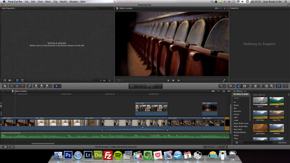 juan_boado's tweet photo. Acabando de editar en el Final cut…madre mía, ahora se porque me dedico a la fotografía y no a filmar…Que paciencia! http://t.co/jHreSEb4uf