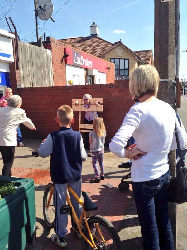Store and deputy manager in stocks for the manager forfeit,£125 raised <a href="/DiabetesUK/">Diabetes UK</a> <a href="/rob_carley/">Rob Carley</a>