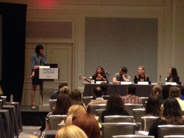 TastemakerMom's tweet image. It's @thatkristen leading a great content strategy panel with @HowToBeADad and others #mom2summit
