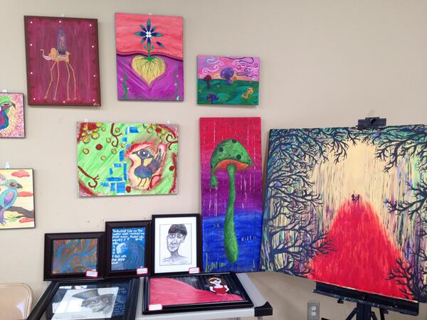 ARCOKC's tweet photo. There is some amazing work here at the Art Show today! Noon-8pm.  7949 S. I-35 Service Rd.  Support local OKC artists http://t.co/9sARApyvbn