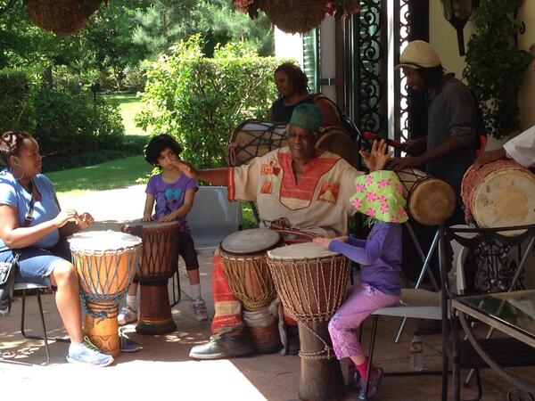 MyBackstageHero's tweet photo. There is some awesome African drumming going on at Bayou Bend! #yahart @yahouston http://t.co/PhqoFd4FPn