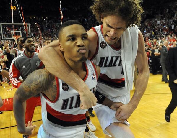 trailblazers's tweet photo. PHOTOS || http://t.co/bLZt0UMsd0

Get your #DameFace on, #RipCity http://t.co/UyJeZyZGaA