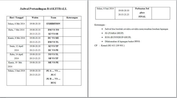 DN28PPNS's tweet image. jadwal pertandingan BASKET untuk director cup 2014 #UnityForRevolution