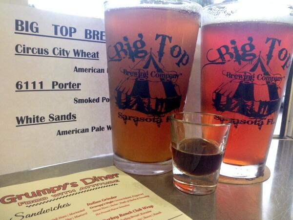 GrumpysManatee's tweet photo. #LocalBeer  @GrowlersPub with #GrumpysDiner Serving and #SunshineCanningCo with some canned goods infused w/Beer http://t.co/RpevlCUJrq