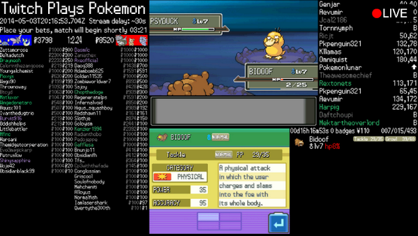TPPokemon's tweet photo. I wake up and this is our current party. . . Not sure if happy or disappoint #twitchplayspokemon http://t.co/M5pX2kqMgp