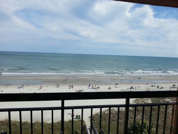 the view from our bed in the hotel room!! #iheartmyrtlebeach