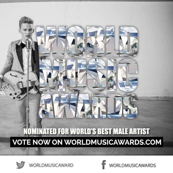 CodySimpson's tweet photo. I've been nominated for Best Male Artist at the World Music Awards and would love your vote! http://t.co/QB6ZdEu9i9 http://t.co/t0r5Gu7LnW