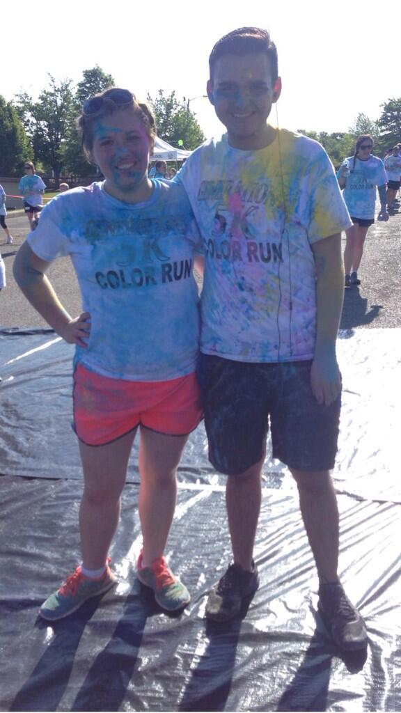 96awesomelandon's tweet image. Today was awesome running with my caving buddy #ColorRun #first 5k