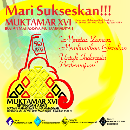 #BESOK ~Muktamar XVI IMM | 26 - 30 Mei 2014 | Universitas Muhammadiyah Surakarta <a href="/imm_surakarta/">PC IMM Solo</a> <a href="/dppimm/">DPP IMM</a>