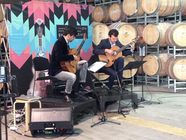FleurieuLiving's tweet photo. Gregorian Brothers opening the Adelaide Guitar Festival at Fox Creek Wines ... Amazing!!! #foxcreekwines http://t.co/myyX8jTzV9