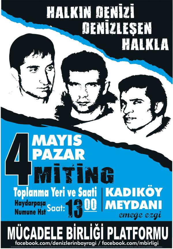 Denizleri Anma Mitingi için Kadıköy'de hazırlıklar sürüyor. 13.00'te Numune Hst önü 15.00'te Meydandayız