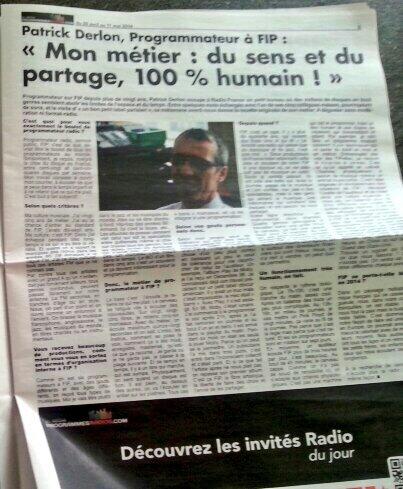 programmesradio's tweet image. Interview  #Programmateur @fipradio dans le journal programmesradios distribution @foiredeparis #radio #derlon