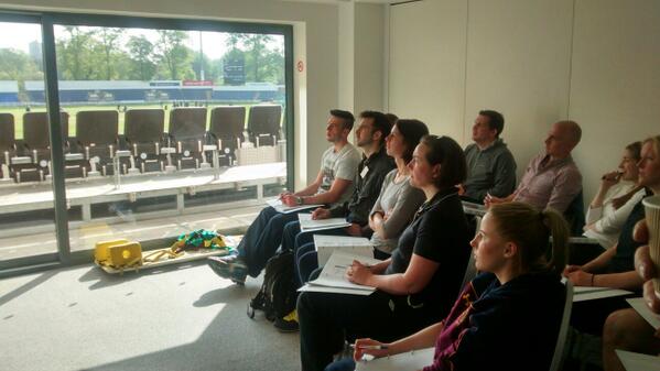 MattSmale07's tweet photo. A sunny start to day 2 of the @Lubasmedical  #sportstrauma course. The @GlamCricket team already out in the middle. http://t.co/3tcQMG6vW8