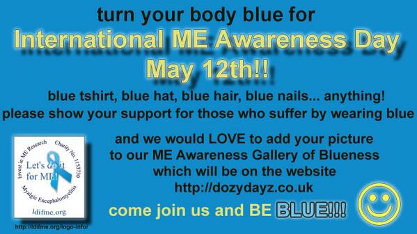 MiranTheTempest's tweet image. Support those with M.E &amp;amp; be BLUE! Send me a photo &amp;amp; join the Gallery of Blueness! I'd LOVE to see your blue pics! ♡