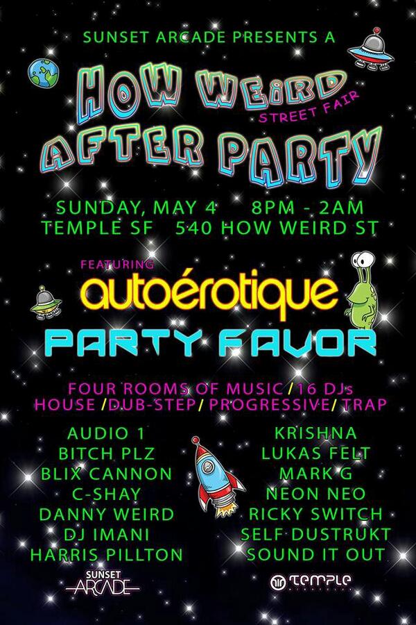 djaudio1's tweet photo. The turnup continues @templenightclub for #SunsetArcade #HowWeird afterparty. @autoerotique x @partyfavormusic x more http://t.co/c2LcrjE8Pg
