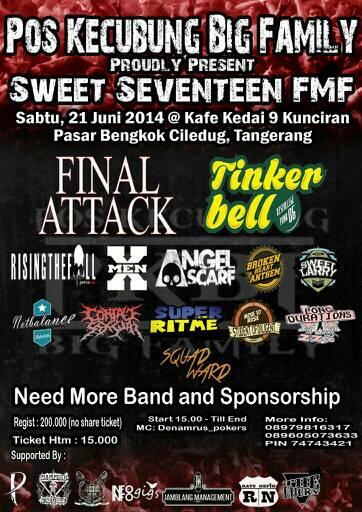 RT <a href="/PKBFofficial/">PKBigFamily</a>: <a href="/mammoth_EO/">mammoth_organizer</a> PKBF"SweetSeventeenFMF"<a href="/kedai9/">たかえす</a> w:SECRETGUEST•FINAL ATTACK•TINKERBELL"NeedMoreBand: "