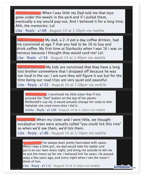 Lies adults tell kids tell