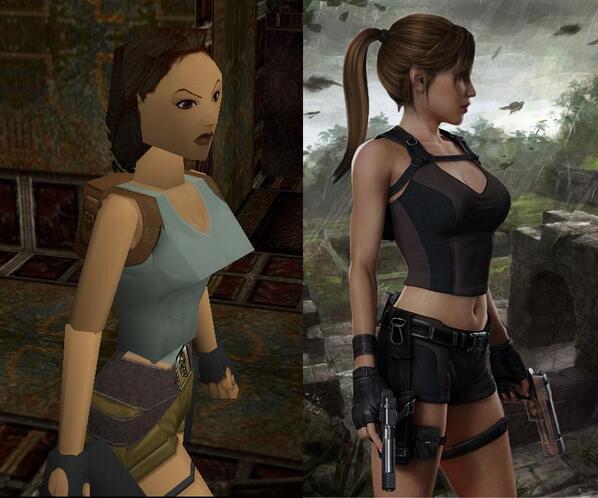 bitTales's tweet photo. The evolution of Lara Croft's Boobs #gamedev #TombRaider http://t.co/hvjZunqa4A