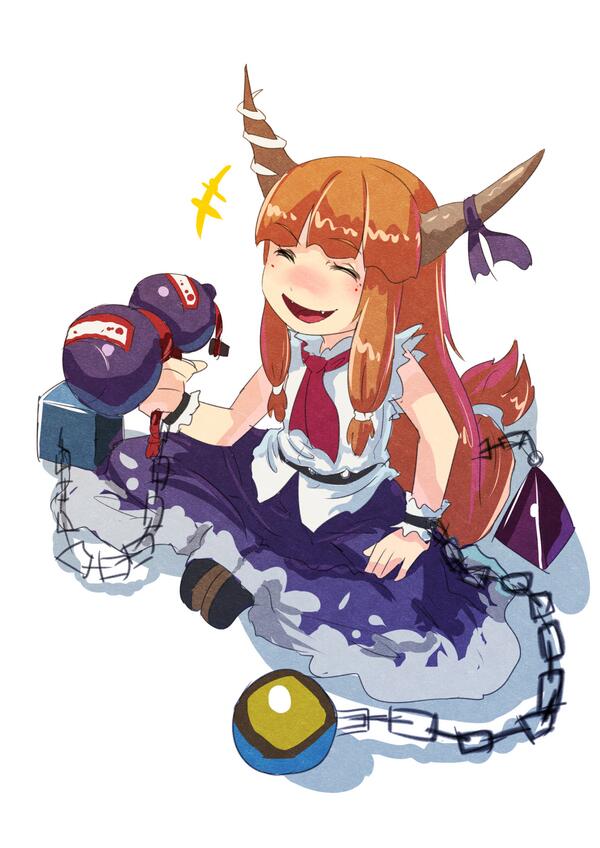 伊吹萃香 「鬼#深夜の真剣お絵描き60分一本勝負 」|はしろのイラスト