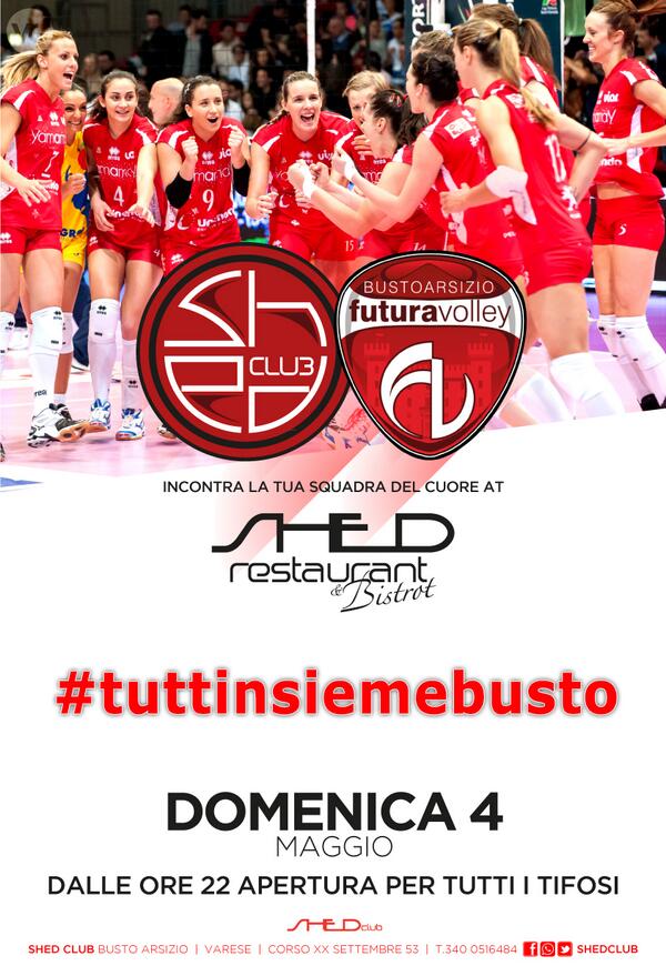 ShedClub's tweet photo. Tutta la squadra vi aspetta,x autografi, selfies ma soprattutto tanta festa
@unendoyamamay ingresso libero dalle 22 http://t.co/WfrUN7HBno