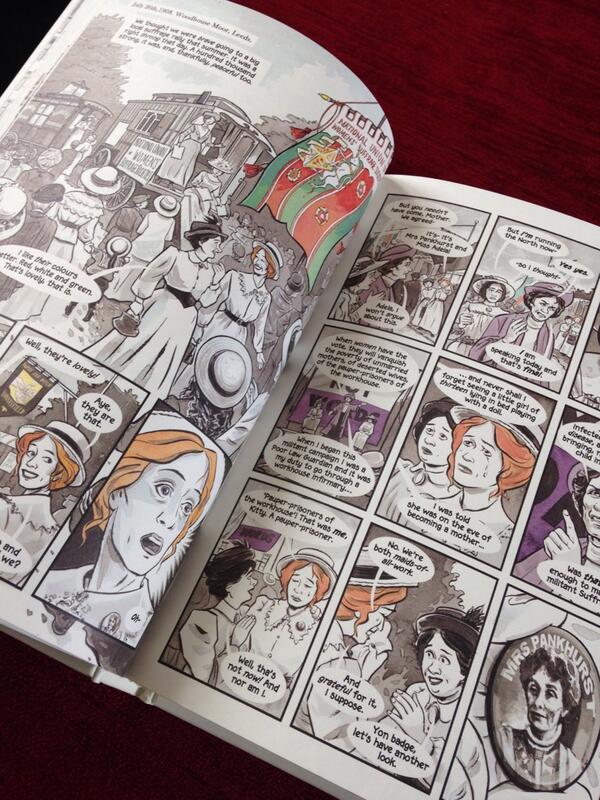 JaxHunter's tweet image. Fantastic book,  Sally Heathcote Suffragette by @bryan_talbot, @AuntieStuds &amp;amp; @EyeDotter