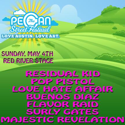 pecanstreetfest's tweet photo. @ResidualKid @poppistol @LoveHateAffair @buenosdiazmusic @Flavor_Raid @SurlyGatesBand @majesticrevelat #REDRIVERSTAGE http://t.co/n0ygaUAJjZ