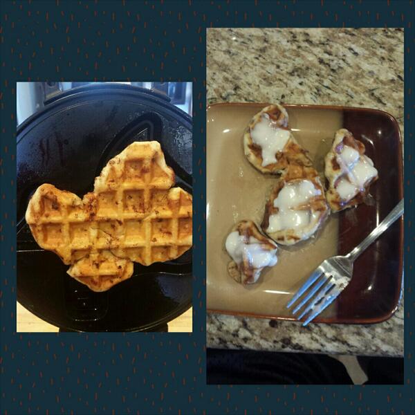garrettemery_'s tweet image. What I wake up to this morning! #cinnabonwaffles