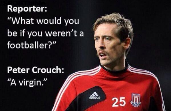 DavidNotLuiz4's tweet image. Peter Crouch everybody ... 😂