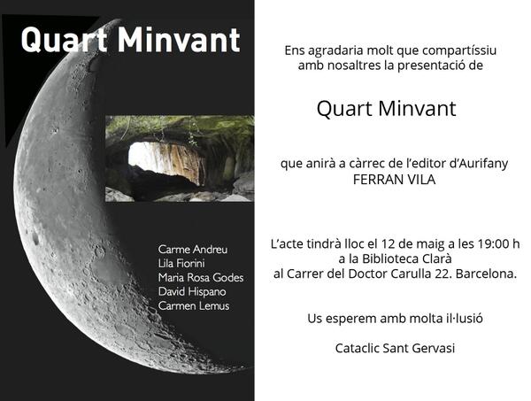 CataclicSG's tweet photo. Ja falta poc. El dia 12 de maig presentem #QuartMinvant a la Barcelona, a la Biblioteca Clarà! http://t.co/QSSWaY1L6C