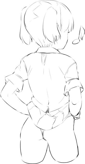 ω・`ア おいらがロリコンをこじらせる原因となった、某店で見た女の子の後ろ姿バージョンでつ。 ノリノリで歩いてますた。 