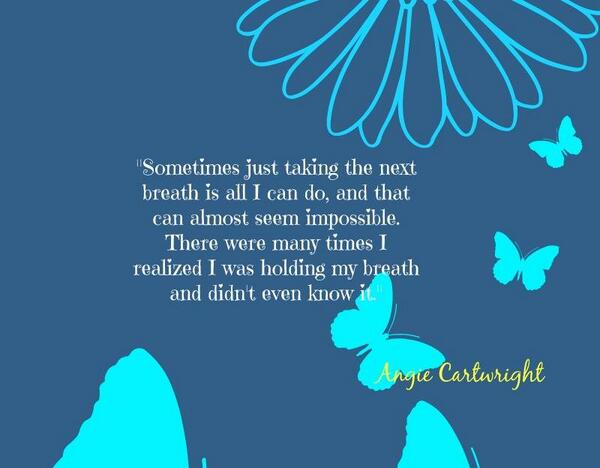 Remember to stop and listen to your breathing, it will help bring you to 'now'