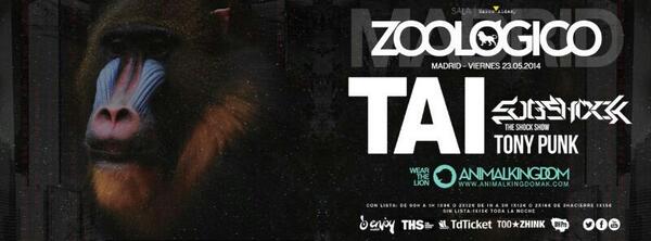 marco_aldany's tweet image. Viernes 23 en @ZoologicoCLUB_ Fieston! con la mejor música de #SUBSHOCK #TONYPUNK #TAI•Entrada+🍸9€ 📞659487627
