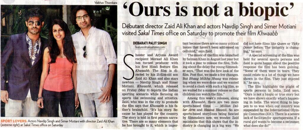 Khwaabb's tweet photo. And they are talking about us @ZaidAliKhan9 @simermotiani @navdipsingh9 #pune #promotions #media #NEWS http://t.co/e9cWKHPx3F