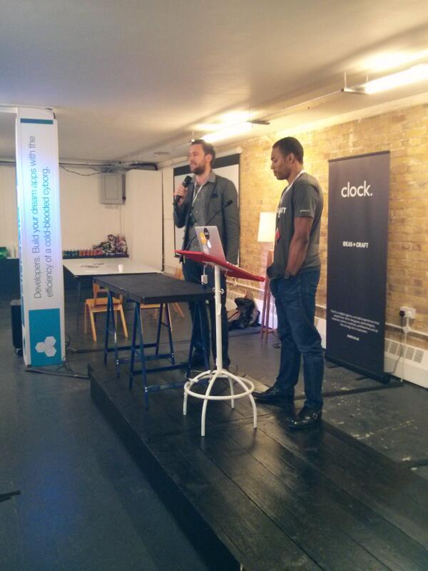 WeChangedIt's tweet image. @clock just finished it's presentation. We're ready to hack! #agilehackathon