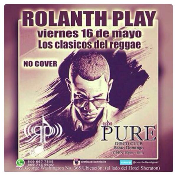 La cita es en breve con mi hermano <a href="/Rolanthplay/">Rolanth Play</a> en su actividad en Puré club <a href="/YaraGonzalez/">Yara González</a> <a href="/MiltonDiazDR/">Milton Diaz</a> <a href="/RalviJose/">Ralvi Jose Almanzar</a>