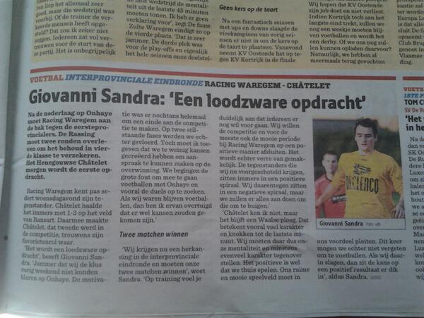 Dujardin_Thomas's tweet photo. Gazettespelers... #sdjb http://t.co/on420OOkEr