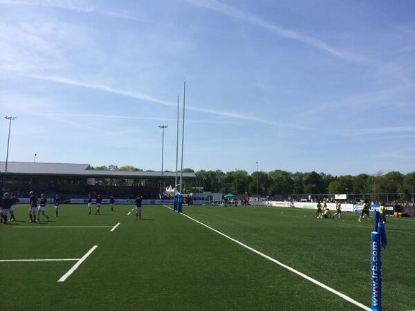 <a href="/RugbyHaarlem/">Rugby Club Haarlem</a> Cubs playing <a href="/aacrugby/">AAC Rugby</a> during <a href="/SevensAmsterdam/">Amsterdam 7s</a>  on pitch 1. In the right the Brasil Elite 7s