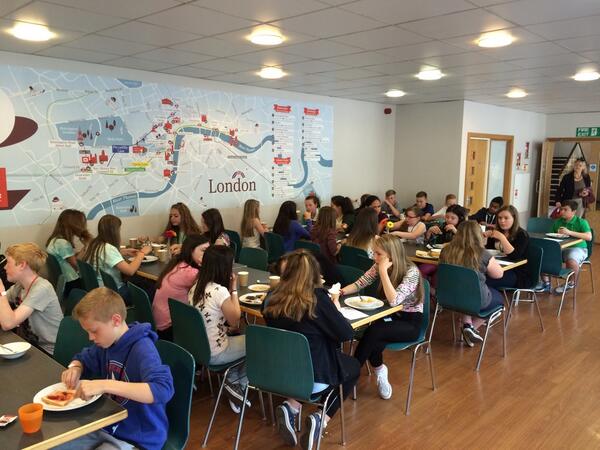 lodeheathschool's tweet photo. Up bright and early this morning for breakfast! Olympic tour today! http://t.co/94u2pzM8xG