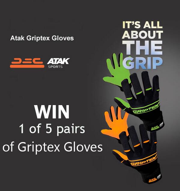 AtakSport's tweet photo. There's another chance to Win a pair of #Griptex gloves this morning! Just RT + FOLLOW to enter! http://t.co/oLiCwCfWN2