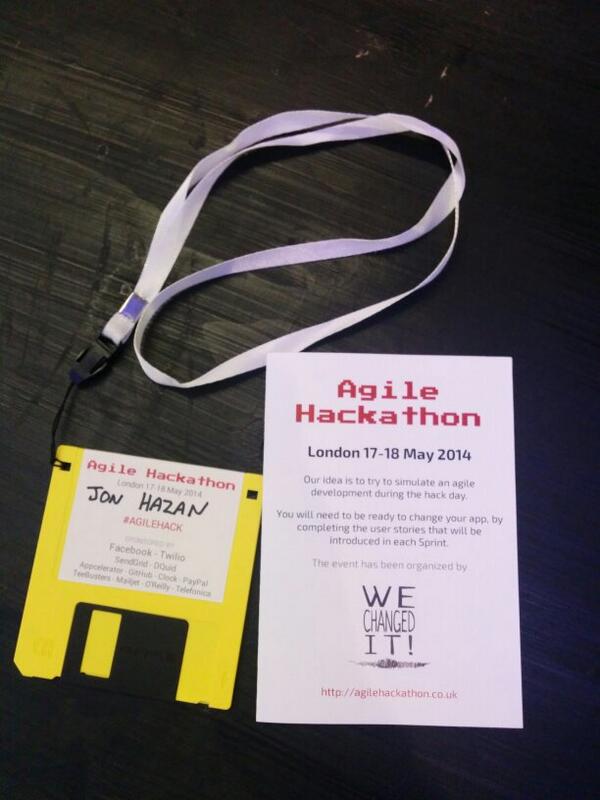 charlieisaacs's tweet image. what is that? :) > RT @hazanjon: Best lanyard idea I've seen! #agilehack #floppydisk #oldschool